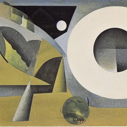 Image similar to painting of a lush natural scene on an alien planet by el lissitzky. beautiful landscape. weird vegetation. cliffs and water.