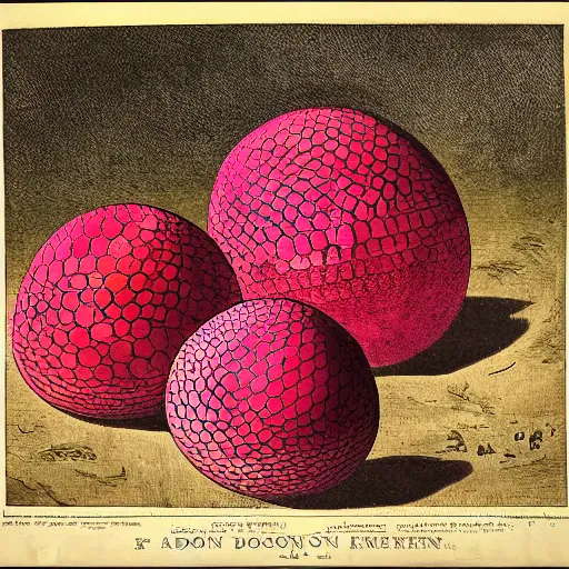 Prompt: color poster of dragon eggs, by adolphe millot