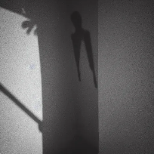 Prompt: a shadow creature in a liminal space