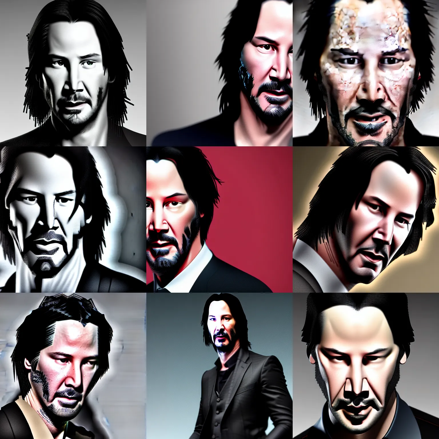 Prompt: Portrait photography of Keanu Reeves as Johnny Silverhand. Photorealistic, 4K