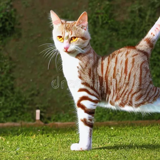 Prompt: cat dancing stock image