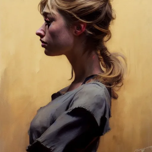 Image similar to greg manchess side portrait of imogen poots, deathknight, organic painting, matte painting, bold shapes, hard edges, street art, trending on artstation, by huang guangjian, gil elvgren, sachin teng, greg rutkowski, magali villeneuve, artgerm, jeremy lipkin, michael garmash and, rey