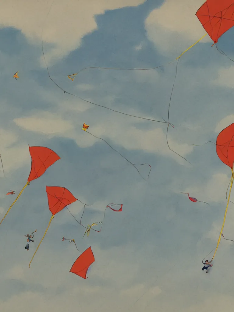 Prompt: go fly a kite by disney concept artists, blunt borders, rule of thirds
