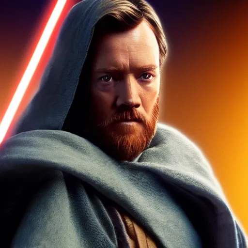 Prompt: obi wan kenobi, 4 k realistic photo