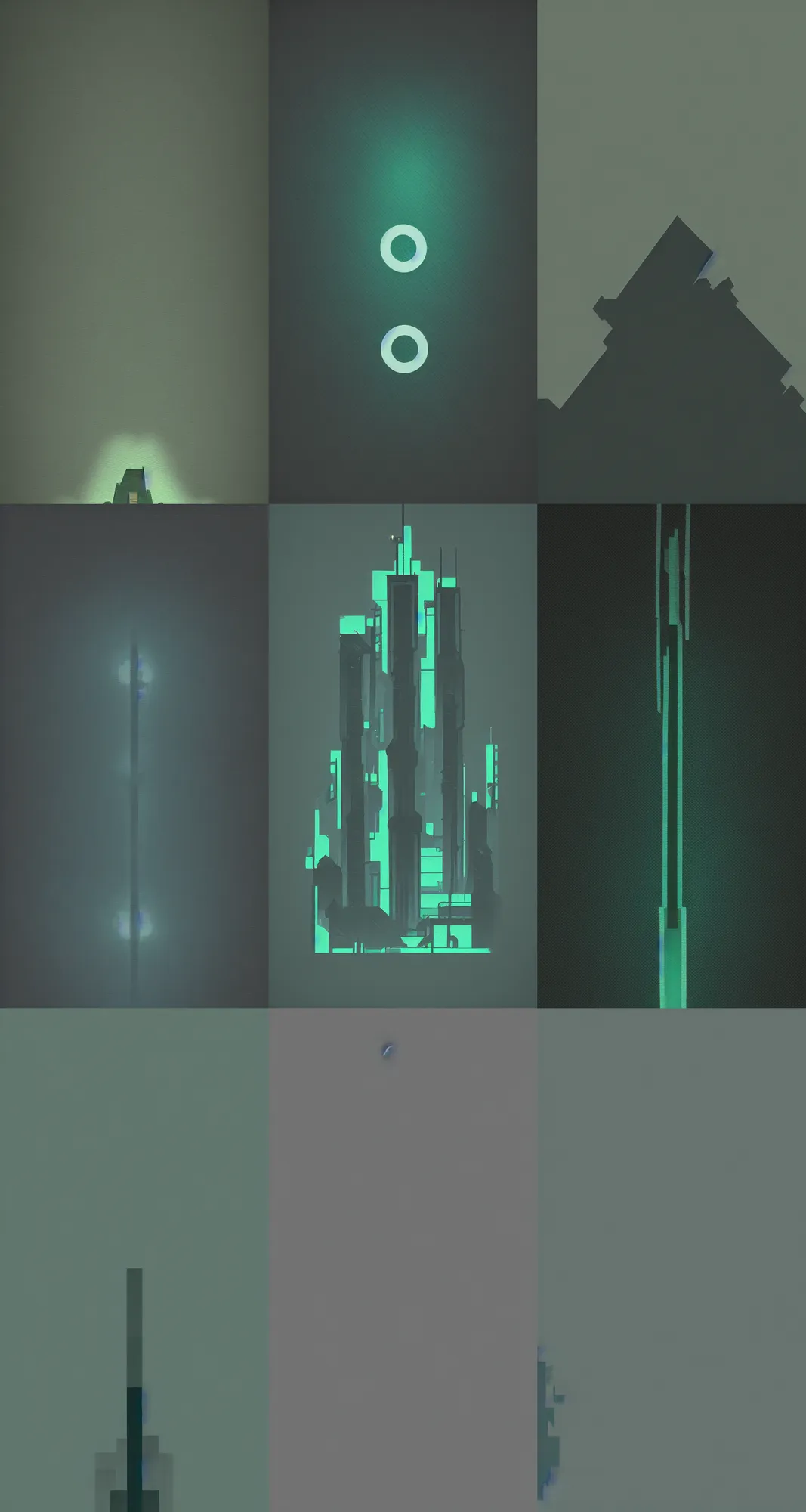 Prompt: midgar, minimalist wallpaper, dark background, desktop background, behance, artstation, deviantart