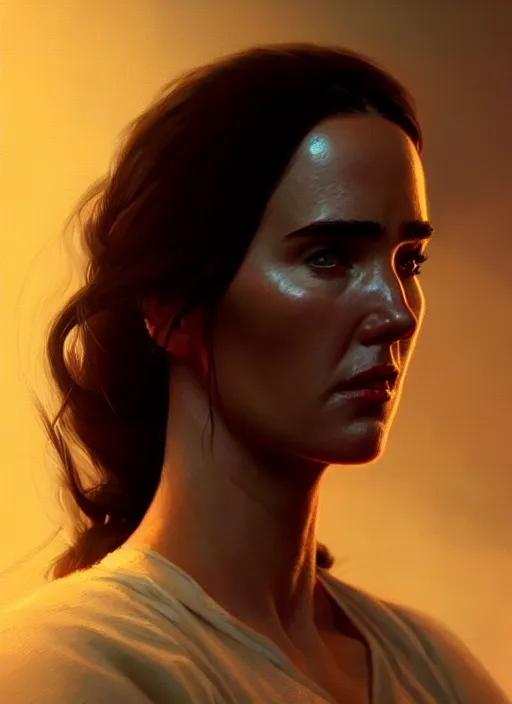 Image similar to portrait, Jennifer Connelly , dramatic lighting, cinematic, establishing shot, extremely high detail, foto realistic, cinematic lighting, post processed, concept art, artstation, style by eddie mendoza, raphael lacoste, alex ross