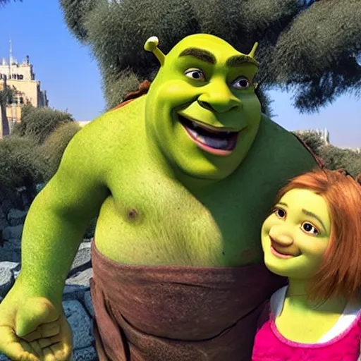 Image similar to shrek visit in israel