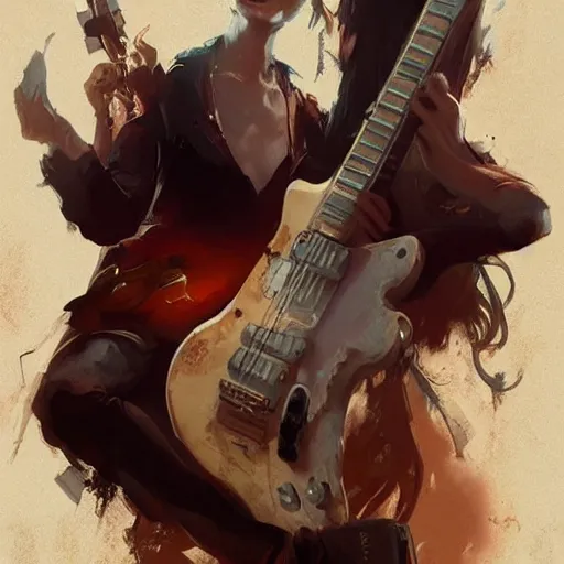 Prompt: 🎸, Greg rutkowski, Trending artstation, cinematográfica, digital Art