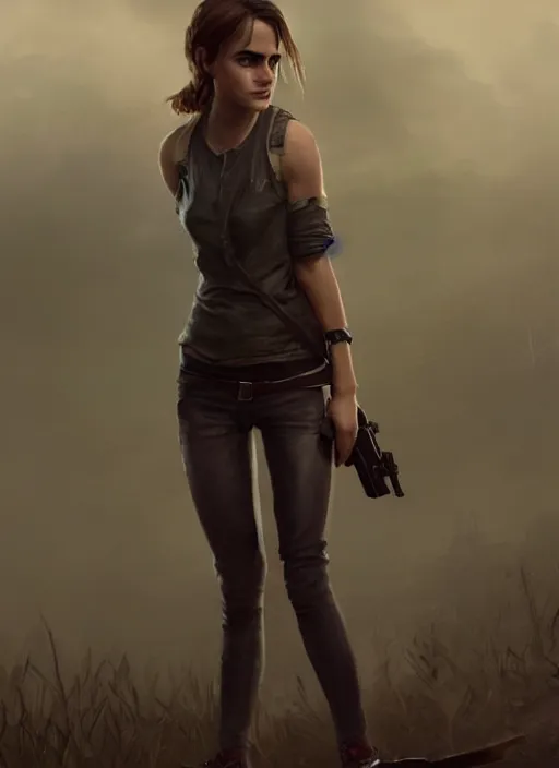 Prompt: highly detailed full body portrait of emma watson gta 5 art, seductive, unreal engine, fantasy art by greg rutkowski