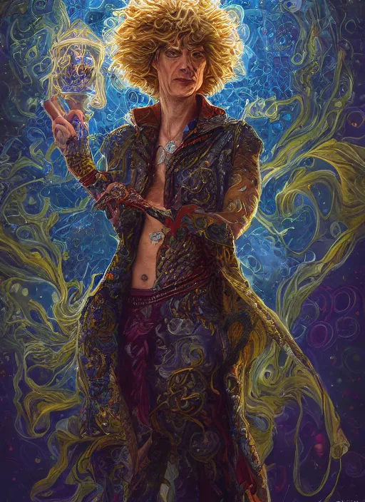 Prompt: high intricate painting of the sandman, glimmering, full shot, neil gaiman, maria panfilova, andrea savchenko, mike kime, ludovic plouffe, qi sheng luo, oliver cook, julian calle, eddie mendoza, trending on artstation