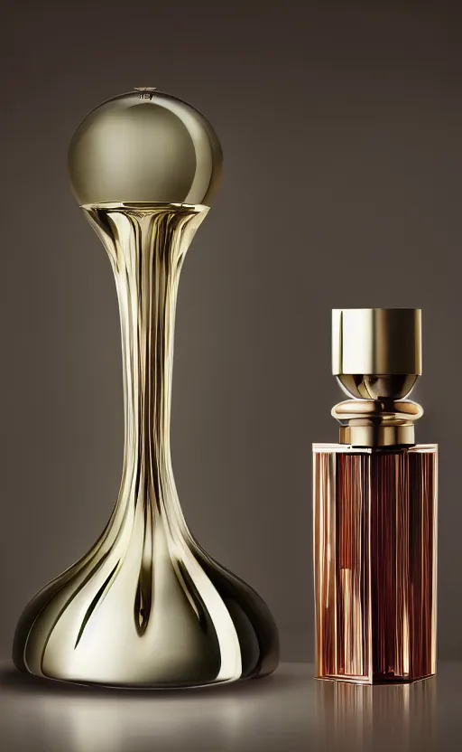 Image similar to a table lamp designed by gucci in the style of a perfume bottle, advertising photography