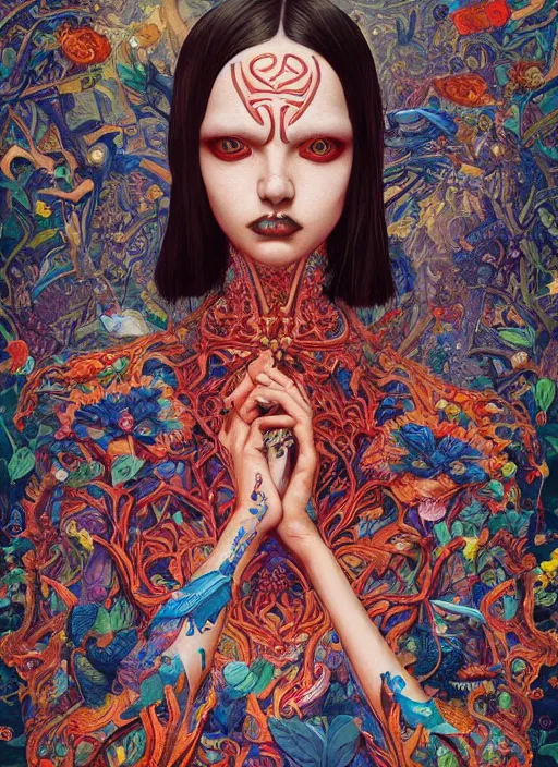 Image similar to super model :: by Martine Johanna and Simon Stålenhag and Chie Yoshii and Casey Weldon and Guillermo del toro :: ornate, dynamic, particulate, rich colors, intricate, elegant, highly detailed, centered, artstation, smooth, sharp focus, octane render, 3d