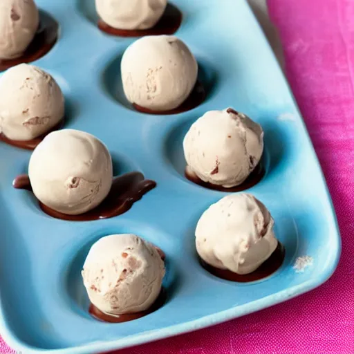 Prompt: fudge cookie ice cream balls