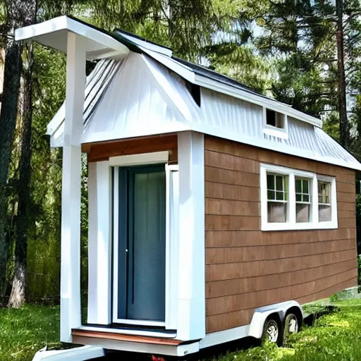 Image similar to tiny home is architecturally similar to the white house,