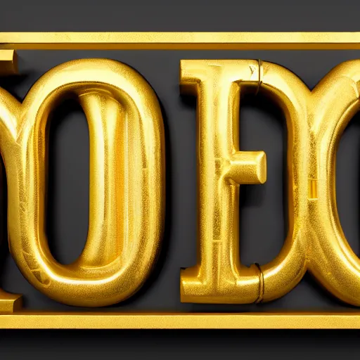 Prompt: flourished victorian typography, realistic gold, black background, octane render, studio setup, 4 k