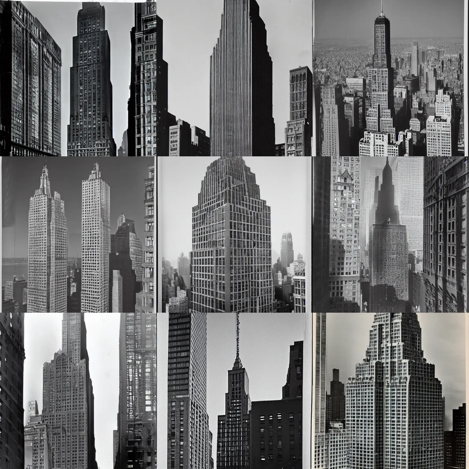 Prompt: berenice abbott photograph of a new yorkskyscraper made of buttocks