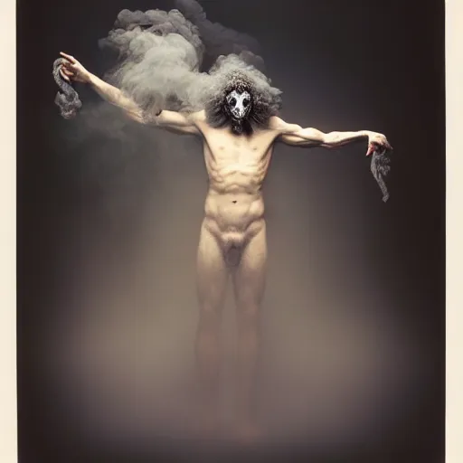 Prompt: aerial view, three handed god, a dark entity made of mist and malice and smoke and subterfuge, beautiful rim lighting, by richard avedon and annie leibovitz and arnold newman, photorealistic, hyperrealistic, octane, hasselblad camera, zeiss lens, sharp focus, paint splash