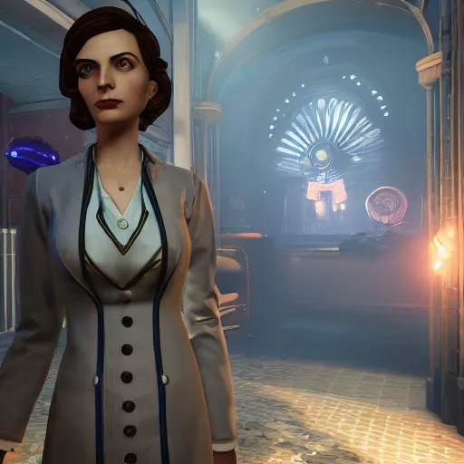 prompthunt: Screenshot from Bioshock Infinite, Elizabeth, high resolution  4K, Elizabeth, Bioshock Infinite, photorealism, face