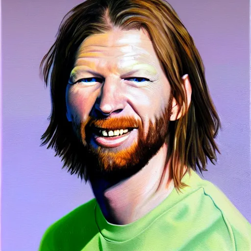 Prompt: aphex twin portrait, oil painting