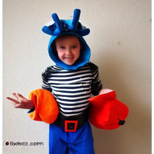 Image similar to i made this costume with stuff around the house