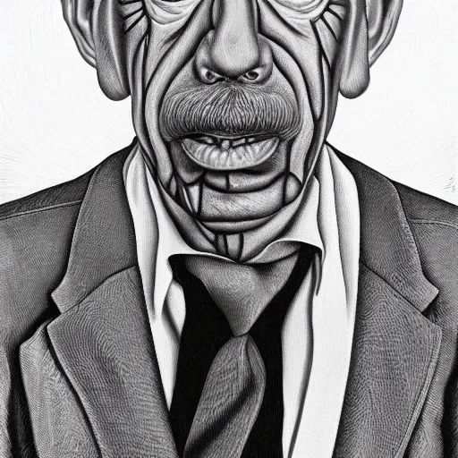 Image similar to portrait of vaclav havel by alex grey