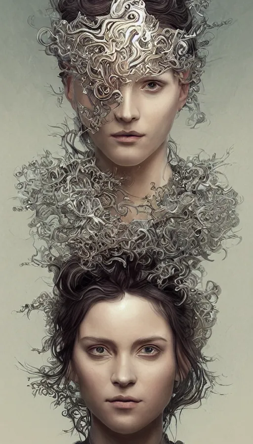 Prompt: the inventor, mad scientist, fame of thrones, fibonacci, sweat drops, intricate fashion clothing, insane, intricate, highly detailed, surrealistic, digital painting, artstation, concept art, smooth, sharp focus, illustration, Unreal Engine 5, 8K, art by artgerm and greg rutkowski and alphonse mucha