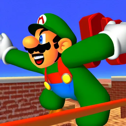 Image similar to average super mario 6 4 speedrunner