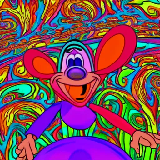 Image similar to goofy having a psychedelic dmt mushroom lsd trip