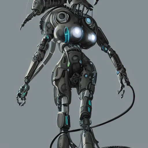 Prompt: a futuristic robotic gorgon, artstation