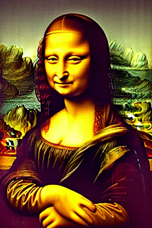 Image similar to Mona Lisa as Homer Simpson,