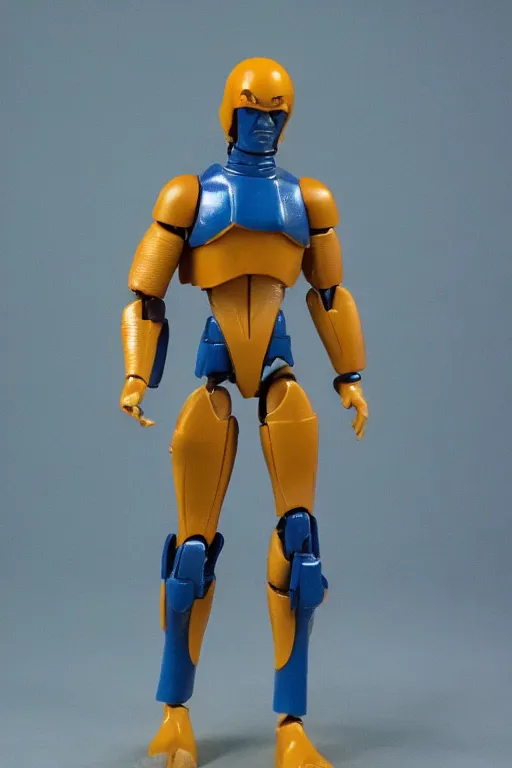 Image similar to 1 9 8 6 kenner action figure, 5 points of articulation, heroic human proportions, sci fi, 8 k resolution, high detail, front view, t - pose, space, star, he - man, gi joe, he man, warhammer 4 0 0 0