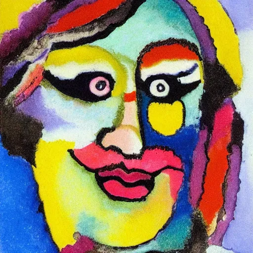 Image similar to face painted by Kandinsky