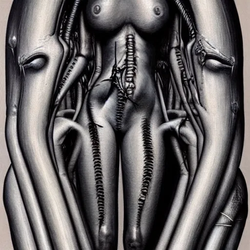 Prompt: a perfect female body, extremely detailed, photorealistic, h. r. giger