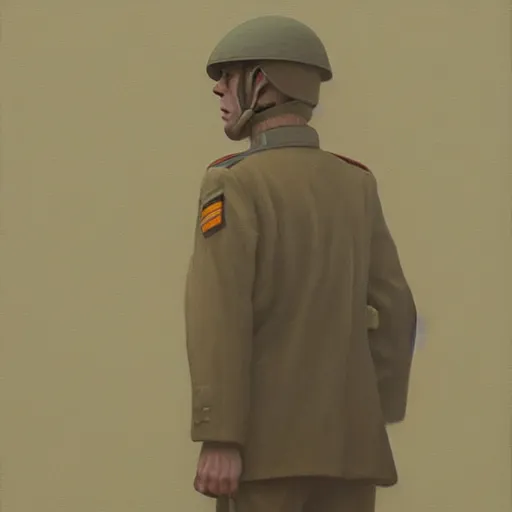 Image similar to soldier by tim eitel, highly detailed art, trending on artstation