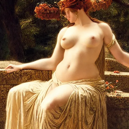 Image similar to dipression as greek goddes, craig mullins, j. c. leyendecker, lights, art by ernst haeckel, john william godward, hammershøi,,