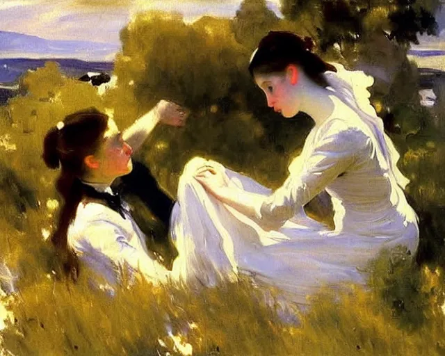 Image similar to painting by John Singer Sargent