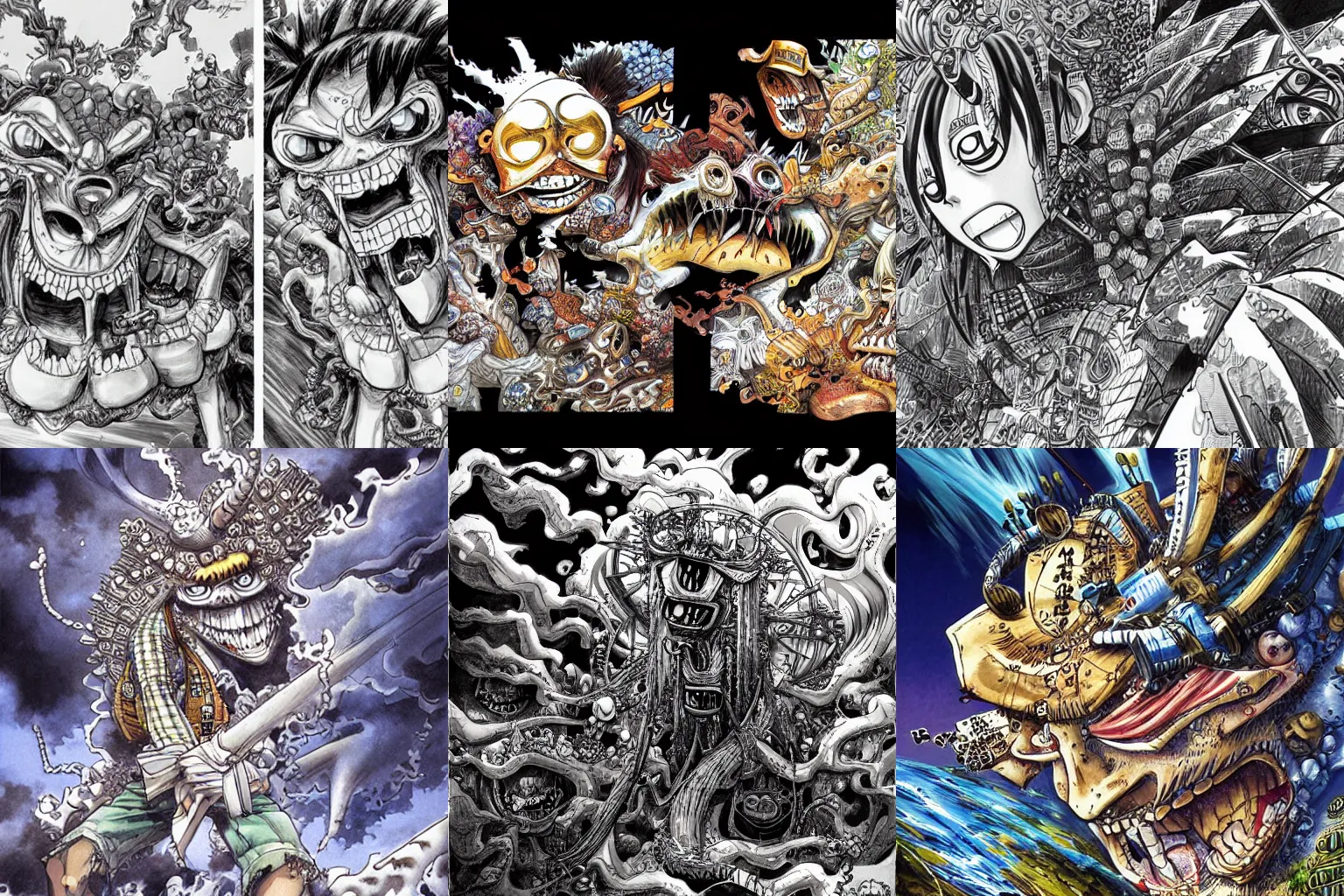 Prompt: stunning concept art by eiichiro oda, hyper-detailed