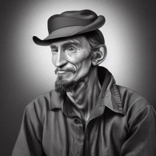 Prompt: a portrait of johnny appleseed, studio lighting, high resolution 8 k,