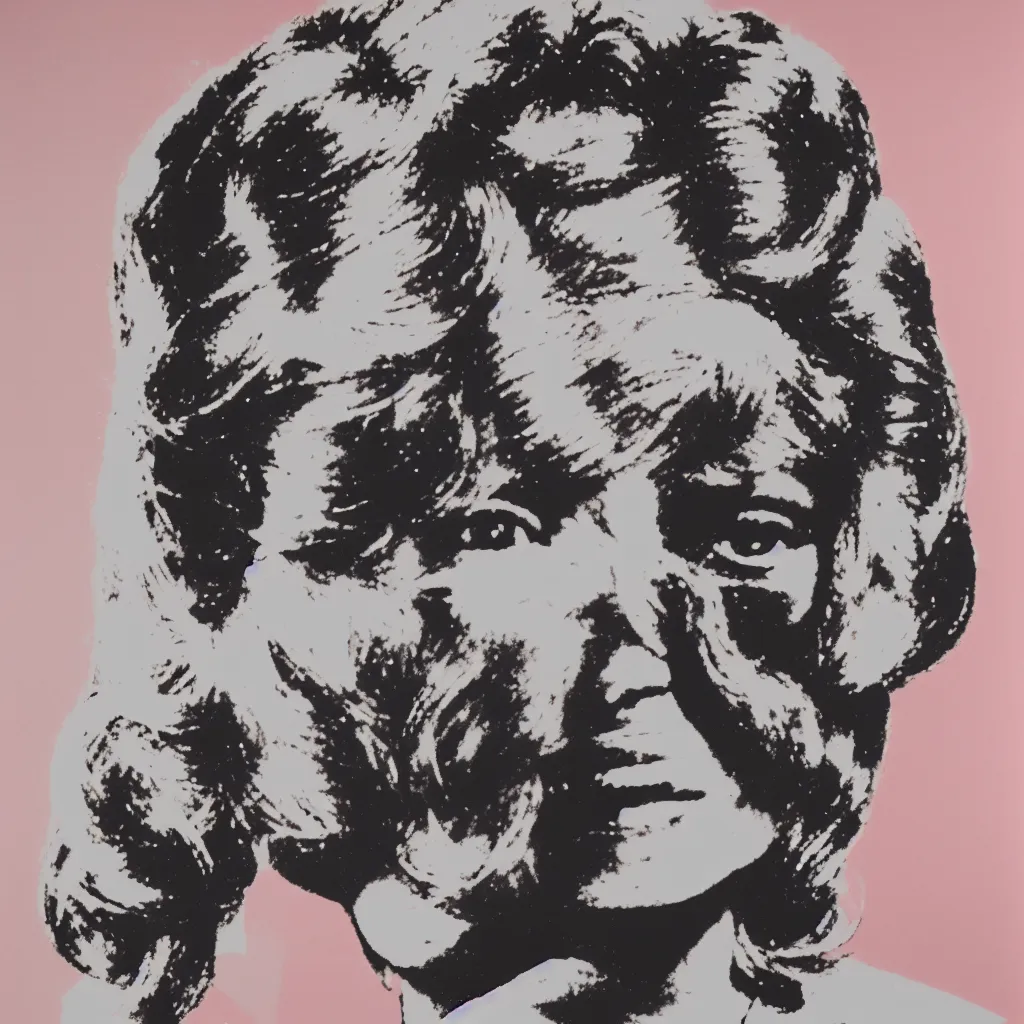 Image similar to andy warhol style silk screen print of jacqueline kennedy