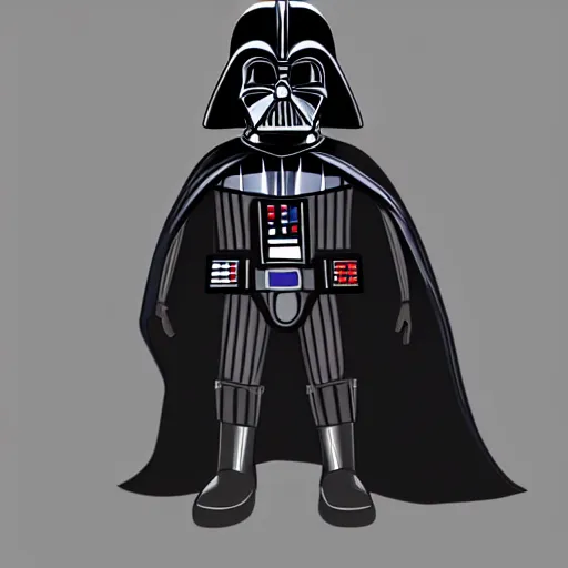 Prompt: a cartoon darth vader, high res, smooth lines