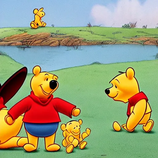 Image similar to winnie the pooh in voyager
