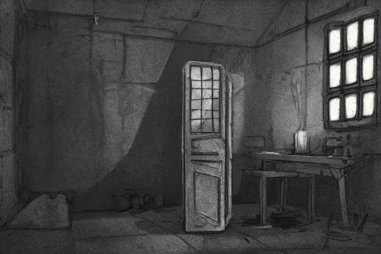 Image similar to A dark alien prison cell, trending on artstation