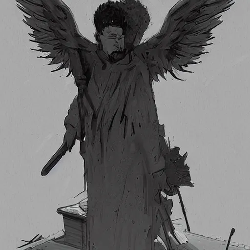 Prompt: guardian angel by Boris Groh trending on ArtStation