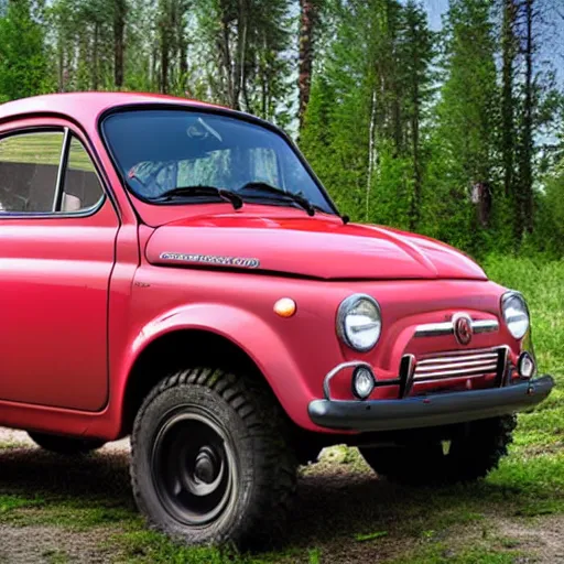 Image similar to fiat 5 0 0 offroad truck panorama