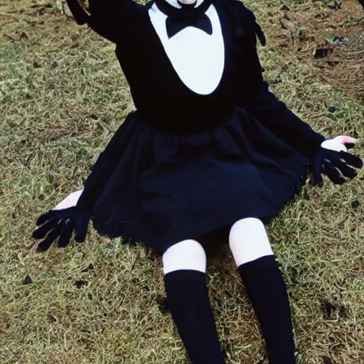 Image similar to aubrey plazy as wednesday addams