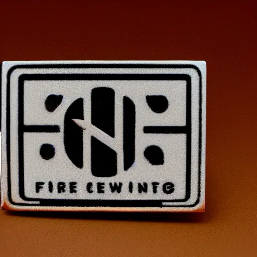 Prompt: a photo of a retro 1 9 7 0 s minimalistic clean fire warning label enamel pin, no text, studio lighting, behance