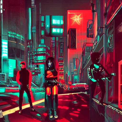 Image similar to cyberpunk bands