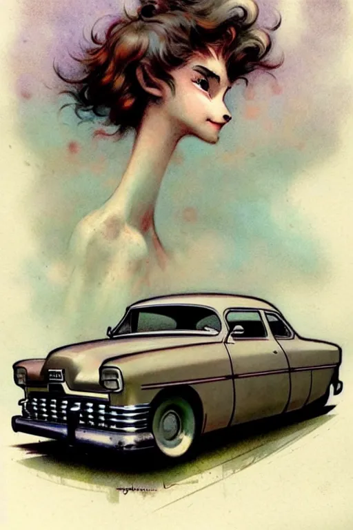 Prompt: (((((1950s drivein . muted colors.))))) by Jean-Baptiste Monge !!!!!!!!!!!!!!!!!!!!!!!!!!!