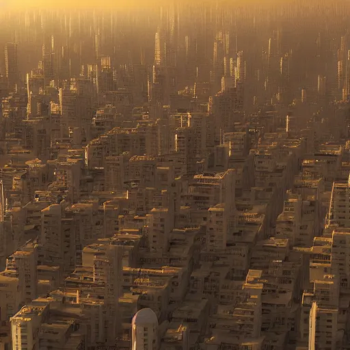 Image similar to tremendous city of movie Inception, 8k render