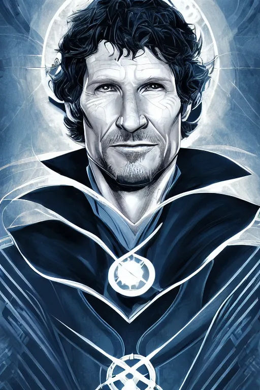 Image similar to Portrait of Todd Howard as Doctor Strange, highly detailed, marvel comics, artstation, digital illustration